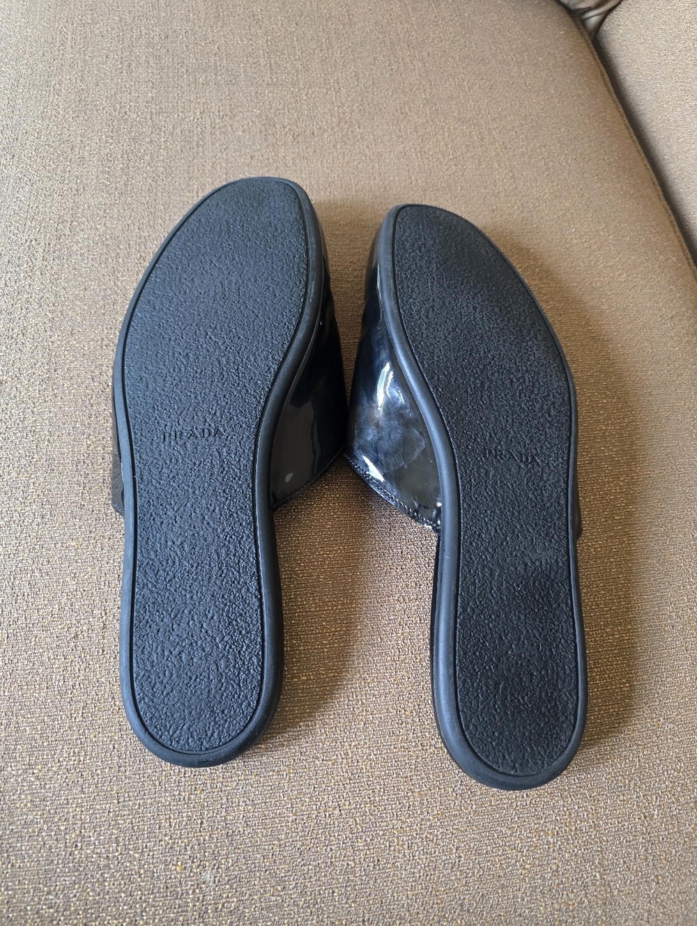 Prada Milano Black Patent Leather Mules Size 9.5 - Picture 8 of 10